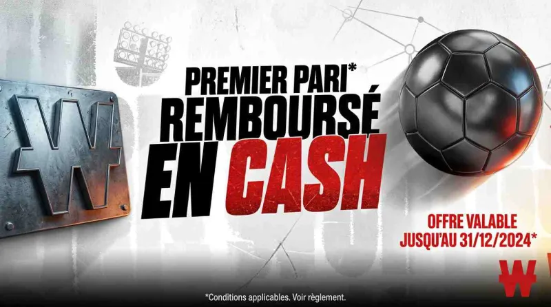 100 euros rendus en cash sur le premier pari